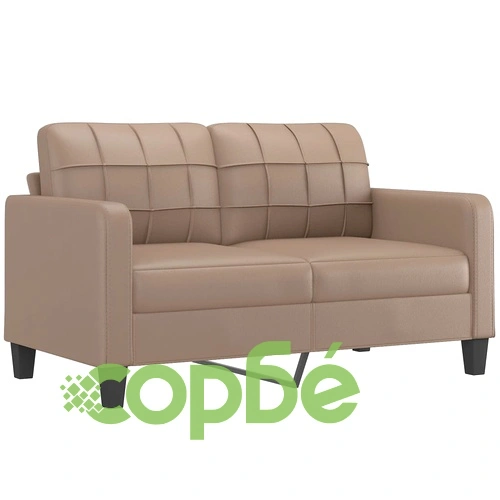 2-местен диван с декоративни възглавници капучино 140 см ➤ топ цена ➤ sorbe.bg