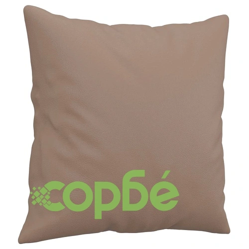 2-местен диван с декоративни възглавници капучино 140 см ➤ топ цена ➤ sorbe.bg