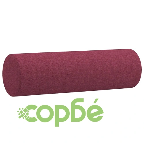 2-местен диван декоративни възглавници виненочервен 120 см плат ➤ топ цена ➤ sorbe.bg