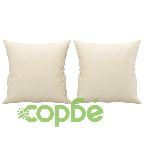 2-местен диван с декоративни възглавници кремав 140 см ➤ топ цена ➤ sorbe.bg