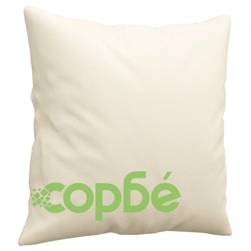 2-местен диван с декоративни възглавници кремав 140 см ➤ топ цена ➤ sorbe.bg