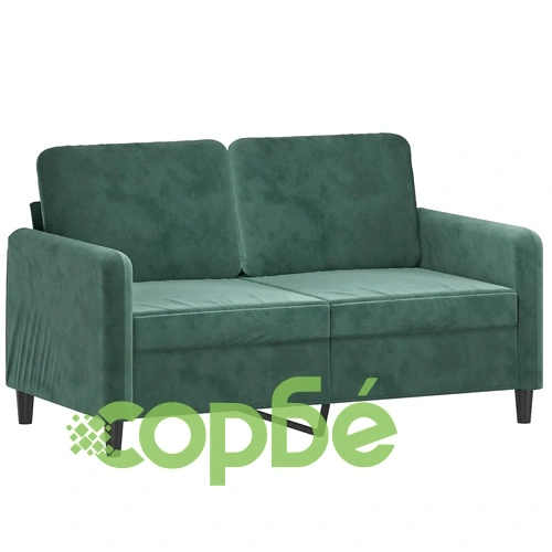 2-местен диван с възглавници тъмнозелен 120 см кадифе ➤ топ цена ➤ sorbe.bg