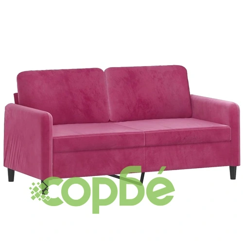 2-местен диван декоративни възглавници виненочервен 140 см ➤ топ цена ➤ sorbe.bg