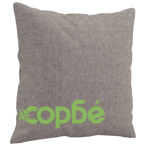 2-местен диван с декоративни възглавници таупе 120 см плат ➤ топ цена ➤ sorbe.bg