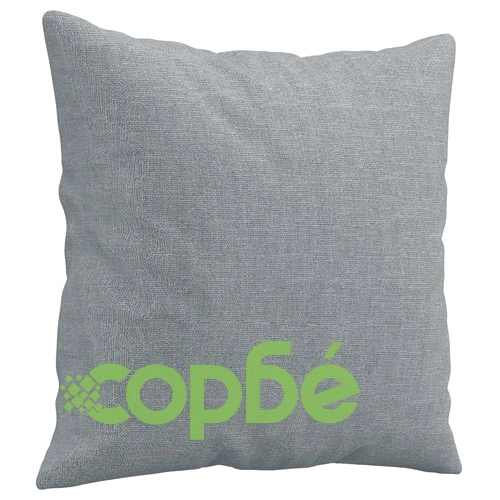 2-местен диван с декоративни възглавници светлосив 140 см плат ➤ топ цена ➤ sorbe.bg