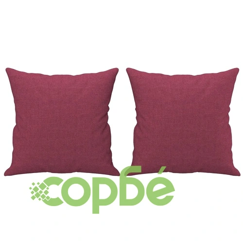 2-местен диван декоративни възглавници виненочервен 140 см плат ➤ топ цена ➤ sorbe.bg