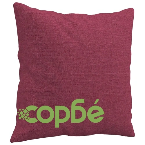 2-местен диван декоративни възглавници виненочервен 140 см плат ➤ топ цена ➤ sorbe.bg