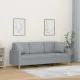 3-местен диван с декоративни възглавници светлосив 180 см плат