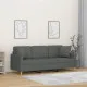3-местен диван с декоративни възглавници тъмносив 180 см плат