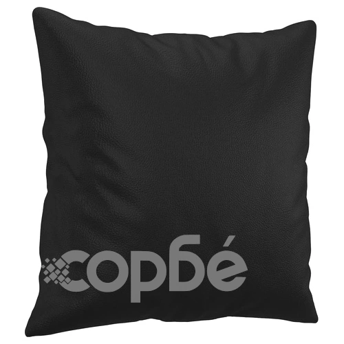 2-местен диван с декоративни възглавници черен 120 см еко кожа ➤ топ цена ➤ sorbe.bg