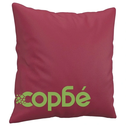 2-местен диван с възглавници виненочервен 120 см еко кожа ➤ топ цена ➤ sorbe.bg