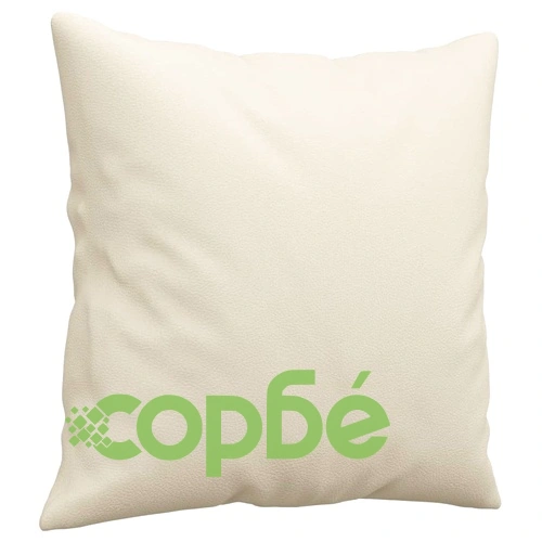 2-местен диван с декоративни възглавници кремав 140 см ➤ топ цена ➤ sorbe.bg