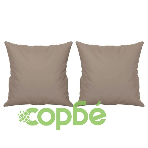 2-местен диван с възглавници таупе 120 см микрофибърен плат ➤ топ цена ➤ sorbe.bg