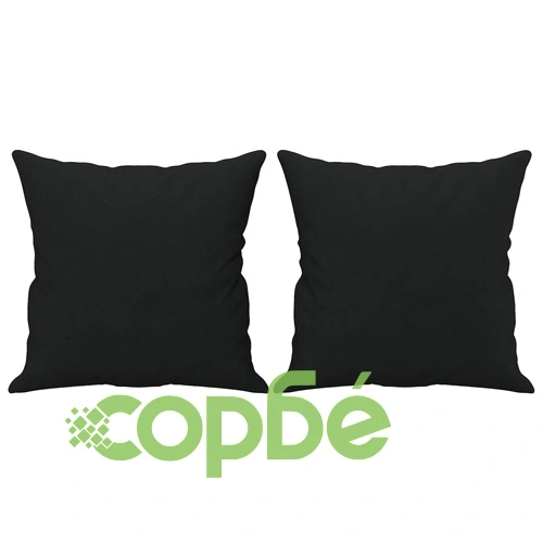 2-местен диван с възглавници черен 120 см микрофибърен плат ➤ топ цена ➤ sorbe.bg