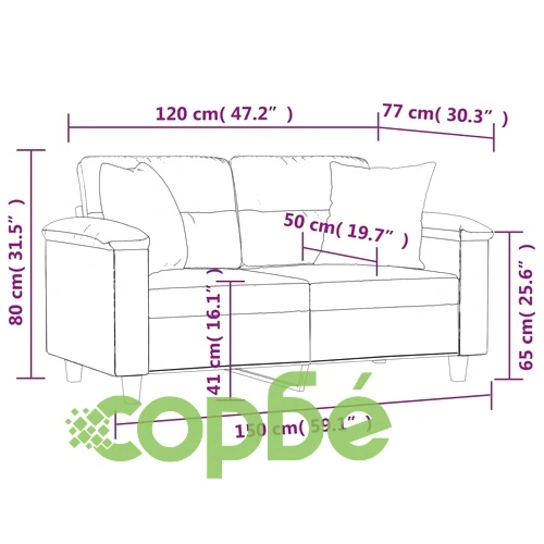 2-местен диван с възглавници виненочервен 120 см еко кожа ➤ топ цена ➤ sorbe.bg