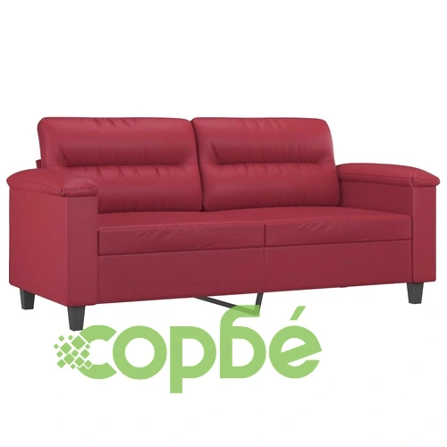 2-местен диван с възглавници виненочервен 140 см ➤ топ цена ➤ sorbe.bg