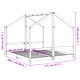 Рамка за детско легло черна 2x(80x200) см борово дърво масив
