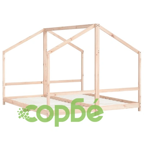 Рамка за детско легло 2x(90x200) см масивна борова дървесина ➤ топ цена ➤ sorbe.bg