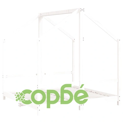 Рамка за детско легло, бяла, 2x(70x140) см, бор масив ➤ топ цена ➤ sorbe.bg