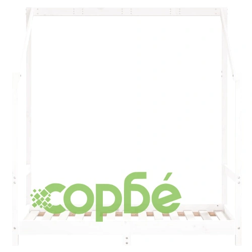 Рамка за детско легло, бяла, 2x(70x140) см, бор масив ➤ топ цена ➤ sorbe.bg