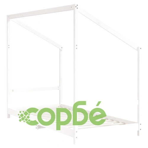 Рамка за детско легло бяла 2x(90x190) см борово дърво масив ➤ топ цена ➤ sorbe.bg
