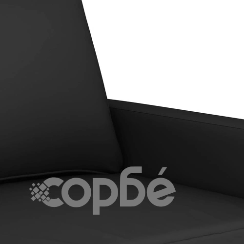 Комплект дивани от 3 части с възглавници, черен, кадифе ➤ топ цена ➤ sorbe.bg