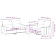 Комплект дивани от 2 части с възглавници, виненочервен, плат