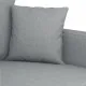 Комплект дивани 3 части с възглавници светлосив текстил