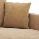 Комплект дивани от 2 части с възглавници, кафяв, кадифе