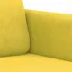 Комплект дивани от 3 части, жълт, кадифе