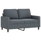 Комплект дивани от 4 части, тъмносиво, кадифе