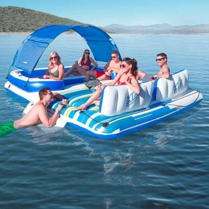 Bestway Плаващ остров Tropical Breeze 389x274 см 43105