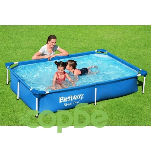 Bestway Steel Pro Плувен басейн 221x150x43 см ➤ топ цена ➤ sorbe.bg