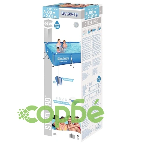Bestway Steel Pro Плувен басейн 300x201x66 см ➤ топ цена ➤ sorbe.bg