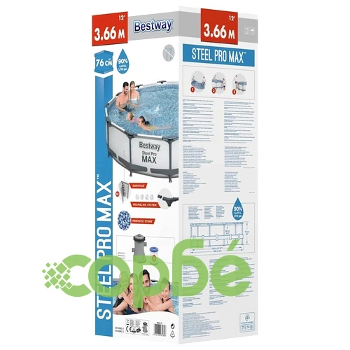 Bestway Steel Pro MAX Комплект плувен басейн 366x76 см ➤ топ цена ➤ sorbe.bg