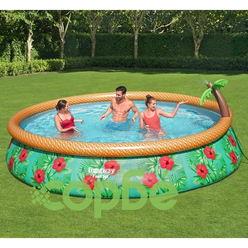 Bestway Fast Set Надуваем комплект басейн Paradise Palms 457x84 см ➤ топ цена ➤ sorbe.bg