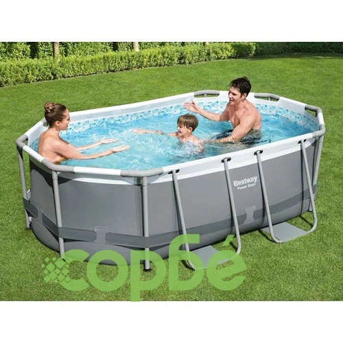 Bestway Power Steel Надземен басейн овален 305x200x84 cm ➤ топ цена ➤ sorbe.bg