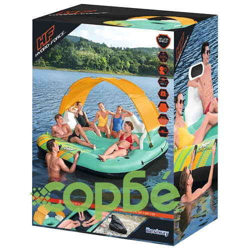 Bestway 5-местен надуваем остров Sunny Lounge 291x265x83 см ➤ топ цена ➤ sorbe.bg