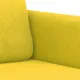 Комплект дивани от 2 части, жълт, кадифе