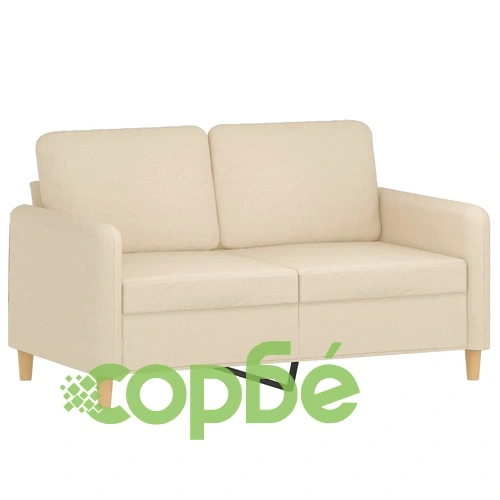 Комплект дивани 3 части с възглавници кремав текстил ➤ топ цена ➤ sorbe.bg