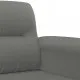 Комплект дивани 2 части с възглавнички тъмносив плат микрофибър