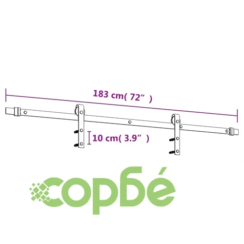 Плъзгаща врата с монтажни части, 85x210 см, борово дърво масив ➤ топ цена ➤ sorbe.bg