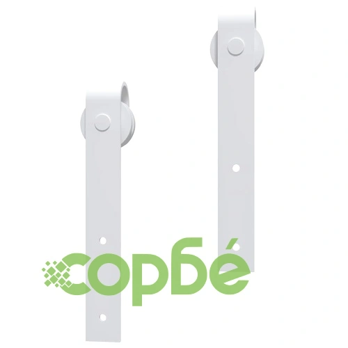 Плъзгаща врата с монтажни части, 80x210 см, борово дърво масив ➤ топ цена ➤ sorbe.bg