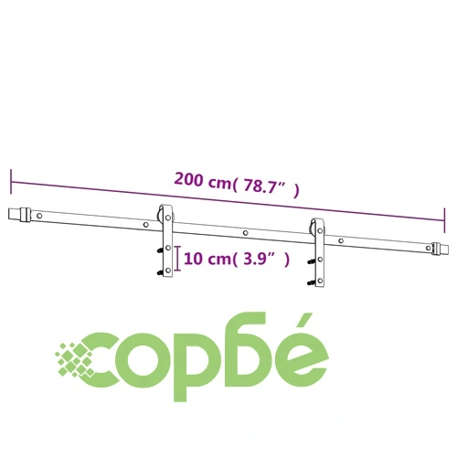 Плъзгаща врата с монтажни части, 85x210 см, борово дърво масив ➤ топ цена ➤ sorbe.bg