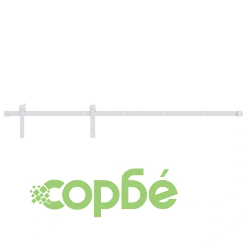 Плъзгаща врата с монтажни части, 85x210 см, борово дърво масив ➤ топ цена ➤ sorbe.bg