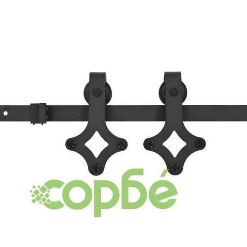 Плъзгаща врата с монтажни части, 85x210 см, борово дърво масив ➤ топ цена ➤ sorbe.bg