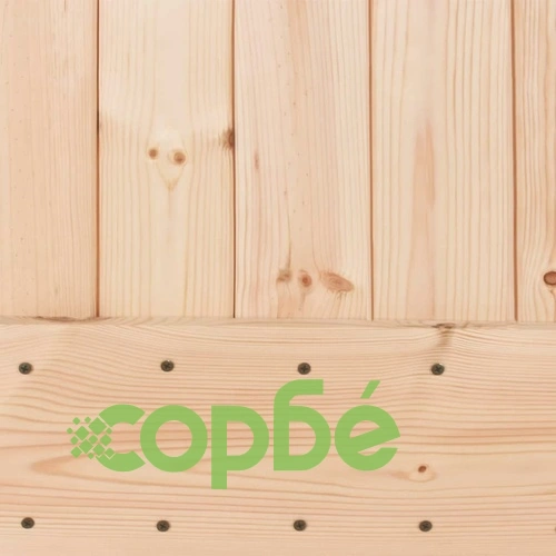 Плъзгаща врата с монтажни части, 85x210 см, борово дърво масив ➤ топ цена ➤ sorbe.bg