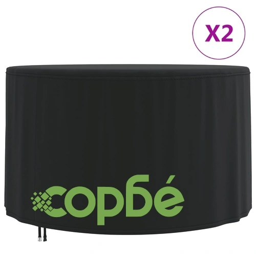 Покривала за градински мебели 2 бр Ø 128x71 см 420D Оксфорд ➤ топ цена ➤ sorbe.bg