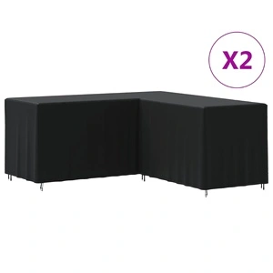 Г-образни калъфи за дивани 2 бр 215x215x80 см 420D Оксфорд плат