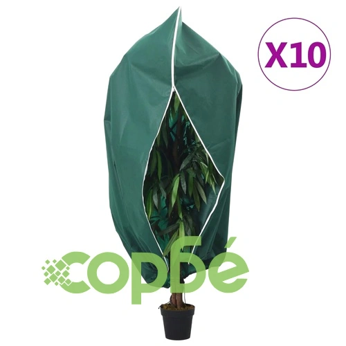 Зимни покривала за растения с цип, 10 бр, 70 г/м², 1,55x1,55 м ➤ топ цена ➤ sorbe.bg